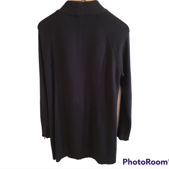 Cabi Tailor Ponte Knit Coat Jacke5 Medium Long Line Black Minimalist Staple - Picture 6 of 11